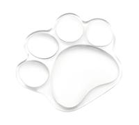 Cute Cat Paw Wrist Rest - Silicone Cushion | 3D Non-Slip Ergonomic Pad | Soft Gel Desktop Support, Pink Clear Aesthetic, Waterproof Dirt Resistant, for Office Laptop Typing, 4.7x4 Inch