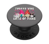 Cute Cat Paws Quote For Women Cat Mom and Dad GNOME Lover PopSockets PopGrip Adhesivo