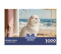 Cute Cat Premium Paper 1000 Piece Puzzle, Educational & Brain-Boosting Toy,Pet Puzzles Ideal for Adults Teens Couples, Great Gift for Gatherings 38x26cm/1000pcs