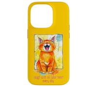 Cute Cat - Ríe con todo tu corazón todos los días 1 - Fan Fun Carcasa para iPhone 14 Pro