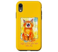 Cute Cat - Ríe con todo tu corazón todos los días 1 - Fan Fun Carcasa para iPhone XR