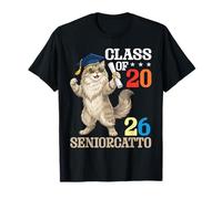 Cute Cat Seniorcatto Clase de 2026 Día de graduación Senior Camiseta