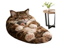 Cute Cat Sleeping Bag, 175x80cm Plush Warm Envelope Style, Washable Soft Fleece for Adults, Kawaii Indoor Lounging Blanket with Pillow Hood for Home Bedroom Living Room Dorm Cold Weather