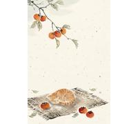 Cute Cat Sleeping Ink Wash Painting Composition Notebook: 6x9 College Ruled Lined Notebook, 120 Pages, Oriental Aesthetic Journal for School, Office & Gifts