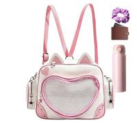 Cute Cat Small Backpack - Cat Shoulder Bag, Lightweight Kitten Pattern Mini Backpack with Adjustable Straps, Travel School Bag | StylishDaypack for Office, College, Hiking, Camping, Vacation, Daily