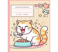 Cute Cat-Themed Composition Notebook: Adorable Cat Notebook for Kids | 7.5 x 9.25 Durable School Journal with Cute Grumpy & Playful Cats | 110 Lined ... | Perfect Gift for Cat Lovers & Students