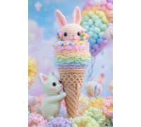 Cute Cat With Bunny Blank Lined Notebook: For Help With Everyday Tasks