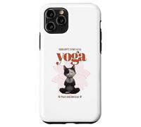 Cute Cat Yoga Spiritual Meditation Zen Balance Namaste OM Carcasa para iPhone 11 Pro