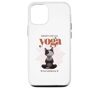 Cute Cat Yoga Spiritual Meditation Zen Balance Namaste OM Carcasa para iPhone 12/12 Pro