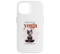 Cute Cat Yoga Spiritual Meditation Zen Balance Namaste OM Carcasa para iPhone 14