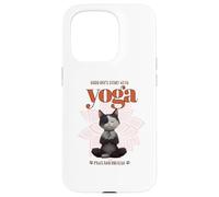Cute Cat Yoga Spiritual Meditation Zen Balance Namaste OM Carcasa para iPhone 15 Pro