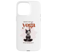 Cute Cat Yoga Spiritual Meditation Zen Balance Namaste OM Carcasa para iPhone 15 Pro MAX
