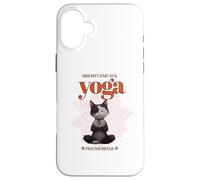 Cute Cat Yoga Spiritual Meditation Zen Balance Namaste OM Carcasa para iPhone 16 Plus