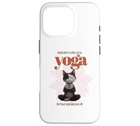 Cute Cat Yoga Spiritual Meditation Zen Balance Namaste OM Carcasa para iPhone 16 Pro