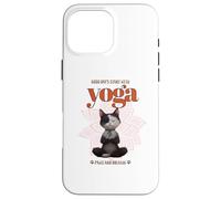 Cute Cat Yoga Spiritual Meditation Zen Balance Namaste OM Carcasa para iPhone 16 Pro MAX
