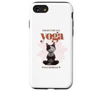 Cute Cat Yoga Spiritual Meditation Zen Balance Namaste OM Carcasa para iPhone SE (2020) / 7/8