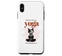 Cute Cat Yoga Spiritual Meditation Zen Balance Namaste OM Carcasa para iPhone XS MAX