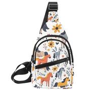 Cute Cats (1) Mochila cruzada en el pecho para mujeres y hombres, Multicolor 12, 11.8x7x1.5in/30x18x4cm