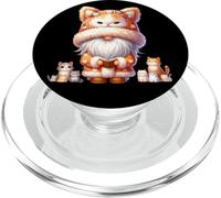 Cute Cats And Books Cat Grandpa Gnome Graphic For Book Lover PopSockets PopGrip para MagSafe