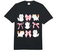 Cute Cats and Pink Bows Coquette Aesthetic Girls Women Comfort Colors Adult Heavyweight T-Shirt