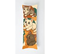Cute Cats Body Pillow Case Cover 40x120cm, Long Backrest Cushion Pillow Protector with Zipper, Decorative Bedding Pillowcase, Soft Body Pillow Cover for Couch Bedroom Animals