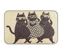 Cute Cats - Camas de verano para gatos, color negro y marrón, para exteriores, autoenfriamiento, 38 x 23 pulgadas, almohadillas de refrigeración para mascotas, para animales, acogedores, para dormir