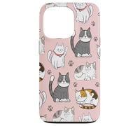 Cute Cats & Claws Pattern for Kittyie and Pet Owners Carcasa para iPhone 13 Pro