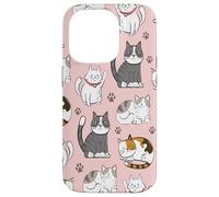Cute Cats & Claws Pattern for Kittyie and Pet Owners Carcasa para iPhone 14 Pro