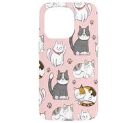 Cute Cats & Claws Pattern for Kittyie and Pet Owners Carcasa para iPhone 15 Pro