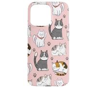 Cute Cats & Claws Pattern for Kittyie and Pet Owners Carcasa para iPhone 15 Pro MAX