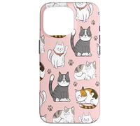 Cute Cats & Claws Pattern for Kittyie and Pet Owners Carcasa para iPhone 16 Pro