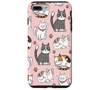 Cute Cats & Claws Pattern for Kittyie and Pet Owners Carcasa para iPhone 7 Plus/8 Plus