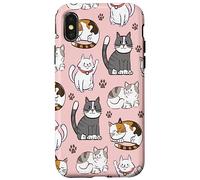 Cute Cats & Claws Pattern for Kittyie and Pet Owners Carcasa para iPhone X/XS