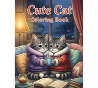 Cute Cats Coloring Book: Funny Kittens Coloring Pages for Girls and Boys Who Love Animals kids Ages 4-8 , 8-12