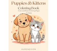 Cute Cats & Dogs Coloring Book: Adorable Kittens and Puppies in Cozy Scenes for Adults and Teens