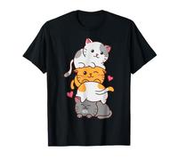 Cute Cats Pile Anime Kawaii Cats Dueño Kitten Cat Parent Camiseta