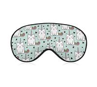 Cute Cats Unicorn Eye Mask con correa ajustable para hombres y mujeres Night Sleeping Travel Siesta