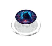 Cute Celestial Black Cat Crescent Moon Phases Witchy PopSockets PopGrip para MagSafe