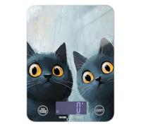 Cute Chartreux Cats Inquisitive - Mini báscula impermeable para alimentos, 11 libras/1 onzas, báscula de cocina pequeña de 5 kg/5 g, con 4 unidades para asar especias de dieta (pilas no incluidas)
