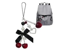 Cute Cherry And bowPendant, Cherry bowCharm, bowKeychain, Star And Heart