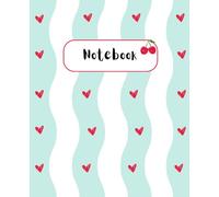 Cute Cherry & Heart Notebook - Aesthetic Kawaii Journal With Wavy Stripes for Girls, Teens & Students: Pastel notebook with fun cherry and heart cover ... journaling, note-taking, or as a cute gift