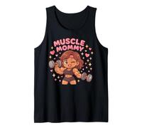 Cute Chibi Anime Muscle Mommy Weightlifting Fitness Girl Camiseta sin Mangas