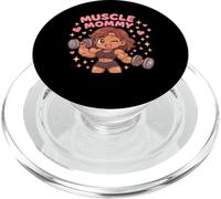 Cute Chibi Anime Muscle Mommy Weightlifting Fitness Girl PopSockets PopGrip para MagSafe
