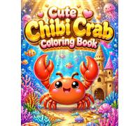 Cute Chibi Crab Coloring Book: An Adorable Ocean Adventure Activity Book for Kids, Boys, Girls and Toddlers featuring Happy Sea Creatures, Playful Scenes and Cute Marine Life Illustrations