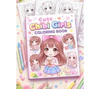 Cute Chibi Girls Coloring Book: Adorable Kawaii Coloring Pages for Relaxation, Stress Relief, and Creative Fun for Kids, Teens, and Adults