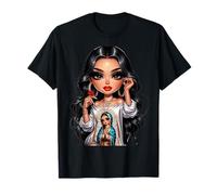Cute Chibi Mexican Baby Girl Chicana Madre de Guadalupe Camiseta