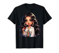 Cute Chibi Mexican Baby Girl Chicana Reina de la Hispanidad Camiseta