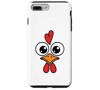 Cute Chicken Face Kawaii Rooster Big Eyes Heart Comb Carcasa para iPhone 7 Plus/8 Plus