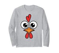 Cute Chicken Face Kawaii Rooster Big Eyes Heart Comb Manga Larga