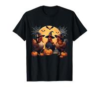 Cute Chickens Witch Pet Halloween Matching Family Farm Camiseta